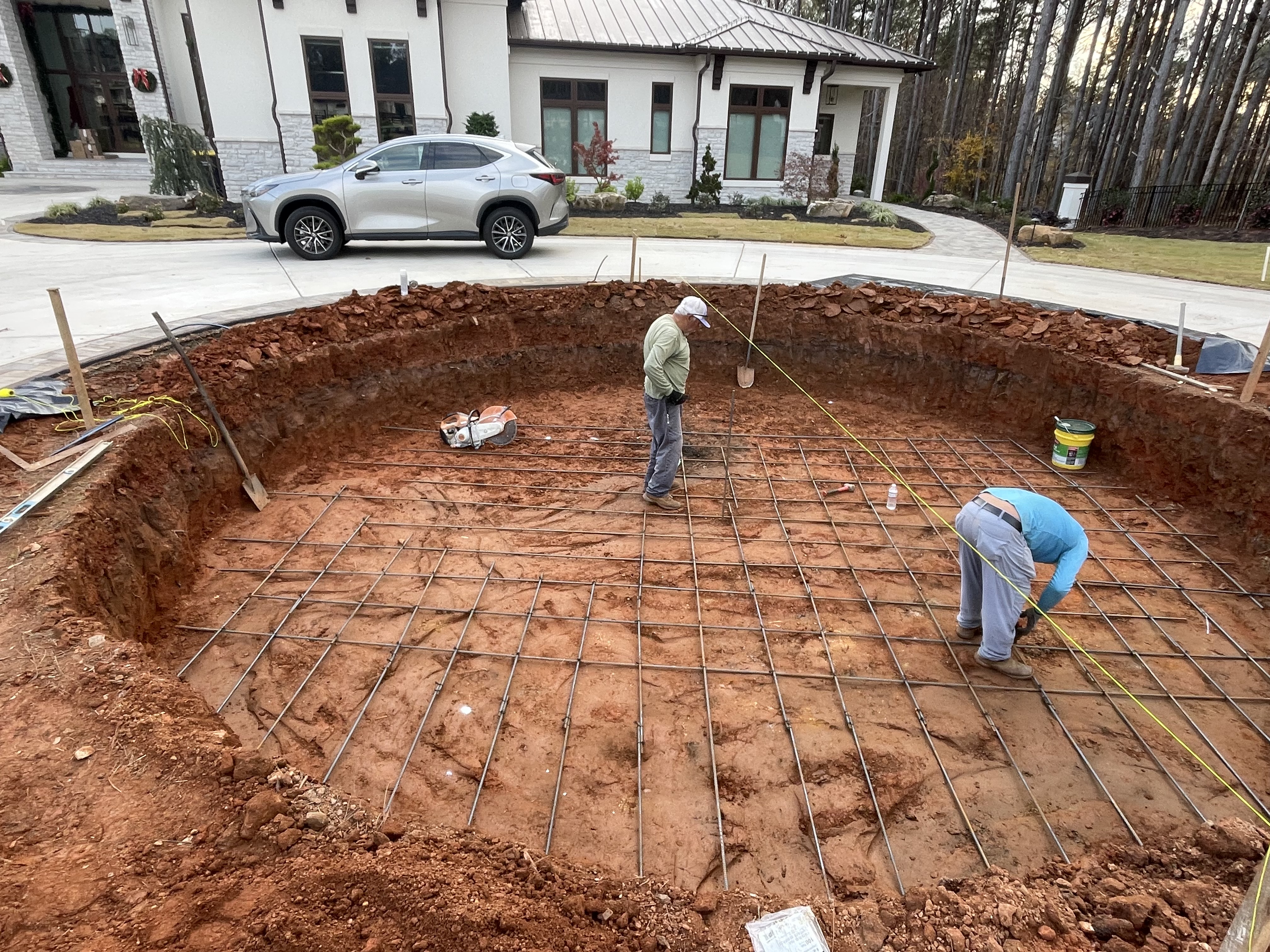 Custom fountain before — view 1